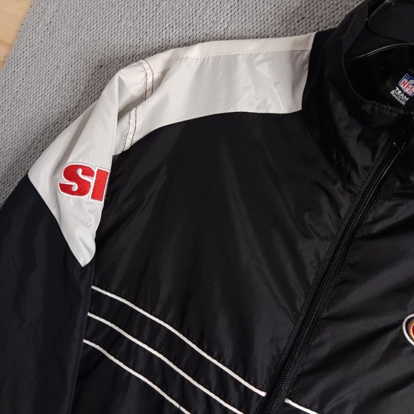 NFL Black and Gray Windbreaker Jacket - Picture 4 of 15